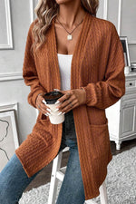 Load image into Gallery viewer, Canton Textured Knit Side Pockets Open Front Cardigan - Fashion Queen - 9