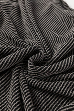 Load image into Gallery viewer, Carbon Grey Corded Knit Long Sleeve Top and High Waist Shorts Set - Fashion Queen - 19