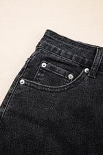 Load image into Gallery viewer, Carbon Grey Mineral Wash Ripped Raw Hem Denim Mini Skirt - Fashion Queen - 6