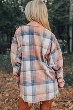 Load image into Gallery viewer, Cinnamon Plaid Corduroy Patchwork Chest Pocket Shacket - Fashion Queen - 20