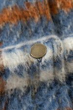 Load image into Gallery viewer, Cinnamon Plaid Print Chest Pockets Turn Down Collar Shacket - Fashion Queen - 21