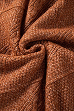 Load image into Gallery viewer, Coffee Cable Knit Drop Shoulder Loose Fit Sweater Dress - Fashion Queen - 22