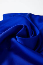 Load image into Gallery viewer, Dark Blue Asymmetric One Shoulder Bell Sleeve Satin Blouse - Fashion Queen - 7