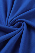 Load image into Gallery viewer, Dark Blue Longline Short Sleeve Side Slit Drop Shoulder Top - Fashion Queen - 10