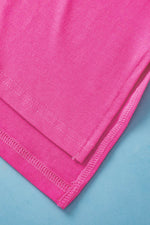 Load image into Gallery viewer, Dark Blue Longline Short Sleeve Side Slit Drop Shoulder Top - Fashion Queen - 20