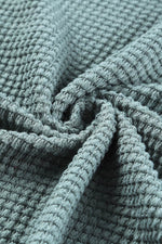 Load image into Gallery viewer, Dark Brown Waffle Knit Drop Shoulder Long Sleeve Top - Fashion Queen - 24