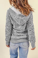 Load image into Gallery viewer, Dark Gray Long Sleeve Button-up Hooded Cardigans - Fashion Queen - 2