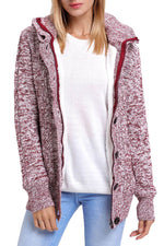 Load image into Gallery viewer, Dark Gray Long Sleeve Button-up Hooded Cardigans - Fashion Queen - 23