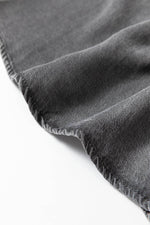 Load image into Gallery viewer, Dark Grey Fully Buttoned Long Denim Skirt - Fashion Queen - 6