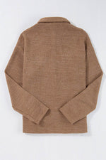 Load image into Gallery viewer, Dark Khaki Solid Color Corduroy Buttoned Long Sleeve Shacket - Fashion Queen - 11