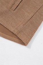 Load image into Gallery viewer, Dark Khaki Solid Color Corduroy Buttoned Long Sleeve Shacket - Fashion Queen - 16