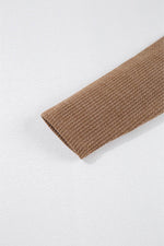 Load image into Gallery viewer, Dark Khaki Solid Color Corduroy Buttoned Long Sleeve Shacket - Fashion Queen - 17