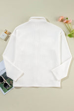 Load image into Gallery viewer, Dark Khaki Solid Color Corduroy Buttoned Long Sleeve Shacket - Fashion Queen - 28