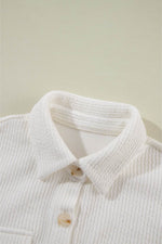 Load image into Gallery viewer, Dark Khaki Solid Color Corduroy Buttoned Long Sleeve Shacket - Fashion Queen - 30