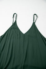 Load image into Gallery viewer, Duffel Green Spaghetti Straps Pocketed Slouchy Maxi Dress - Fashion Queen - 12