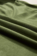 Load image into Gallery viewer, Fern Green Notched Neck Pleated Puff Sleeve Shift T-shirt Dress - Fashion Queen - 17