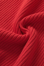 Load image into Gallery viewer, Fiery Red Colorblock Edge Ribbed Knit U Neck Tank Top - Fashion Queen - 21