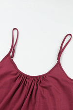 Load image into Gallery viewer, Fiery Red Spaghetti Straps Wide Leg Pocketed Jumpsuits - Fashion Queen - 15