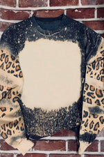 Load image into Gallery viewer, Fiery Red Tie Dye Leopard Drop Shoulder Sweatshirt - Fashion Queen - 13