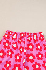 Load image into Gallery viewer, Flower Print Short Sleeve Shirt Pajamas Set - Fashion Queen - 19