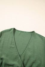 Load image into Gallery viewer, Four Leaf Clover Surplice Neckline Shirred High Waist Plus Size Maxi Dress - Fashion Queen - 7