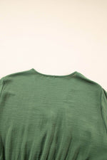 Load image into Gallery viewer, Four Leaf Clover Surplice Neckline Shirred High Waist Plus Size Maxi Dress - Fashion Queen - 8