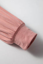 Load image into Gallery viewer, Fushia Plain V neck Long Sleeve Casual Bodysuit - Fashion Queen - 10