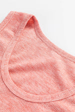 Load image into Gallery viewer, Fushia Solid Color Textured U Neck Slim Tank Top - Fashion Queen - 5