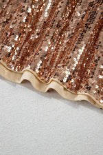 Load image into Gallery viewer, Gold Sequined Long Sleeve Cutout Back Mini Dress - Fashion Queen - 12