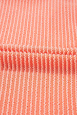 Load image into Gallery viewer, Grapefruit Orange Corded Half Sleeve Button Up High Low Hem Loose Shirt - Fashion Queen - 12