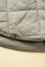 Load image into Gallery viewer, Grass Green Quilted Long Vest Jacket with Pockets - Fashion Queen - 12