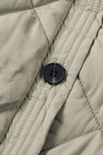 Load image into Gallery viewer, Grass Green Quilted Long Vest Jacket with Pockets - Fashion Queen - 16