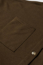 Load image into Gallery viewer, Gray Button Up Contrast Knitted Sleeves Hooded Jacket - Fashion Queen - 24