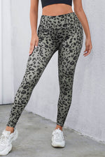 Load image into Gallery viewer, Gray Classic Leopard Print Active Leggings - Fashion Queen - 1