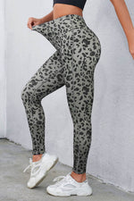 Load image into Gallery viewer, Gray Classic Leopard Print Active Leggings - Fashion Queen - 3