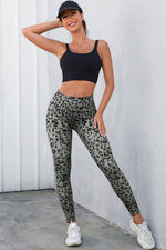 Load image into Gallery viewer, Gray Classic Leopard Print Active Leggings - Fashion Queen - 4