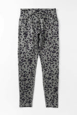 Load image into Gallery viewer, Gray Classic Leopard Print Active Leggings - Fashion Queen - 8