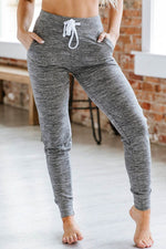 Load image into Gallery viewer, Gray Drawstring Waist Pocketed Joggers - Fashion Queen - 1