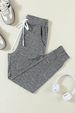 Load image into Gallery viewer, Gray Drawstring Waist Pocketed Joggers - Fashion Queen - 3
