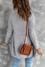 Load image into Gallery viewer, Gray Front Pocket and Buttons Closure Cardigan - Fashion Queen - 2