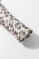 Load image into Gallery viewer, Gray Leopard Print V Neck Loose Fit Mini Dress - Fashion Queen - 11