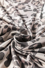 Load image into Gallery viewer, Gray Leopard Print V Neck Loose Fit Mini Dress - Fashion Queen - 13