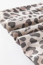 Load image into Gallery viewer, Gray Leopard Print V Neck Loose Fit Mini Dress - Fashion Queen - 14