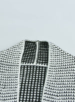 Load image into Gallery viewer, Gray Plaid Knitted Long Open Front Cardigan - Fashion Queen - 12