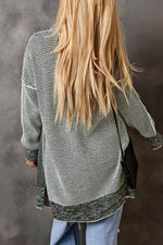 Load image into Gallery viewer, Gray Plaid Knitted Long Open Front Cardigan - Fashion Queen - 2
