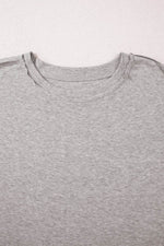 Load image into Gallery viewer, Gray Solid Color Loose Tee 2 Piece Shorts Set - Fashion Queen -  14