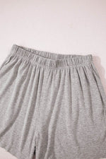 Load image into Gallery viewer, Gray Solid Color Loose Tee 2 Piece Shorts Set - Fashion Queen -  17