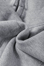 Load image into Gallery viewer, Gray Solid Drop Shoulder Hoodie and Joggers Activewear Set - Fashion Queen - 13