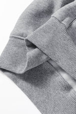 Load image into Gallery viewer, Gray Solid Drop Shoulder Hoodie and Joggers Activewear Set - Fashion Queen - 14