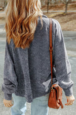 Load image into Gallery viewer, Gray Vintage Washed Flap Pocket Button Shacket - Fashion Queen - 2